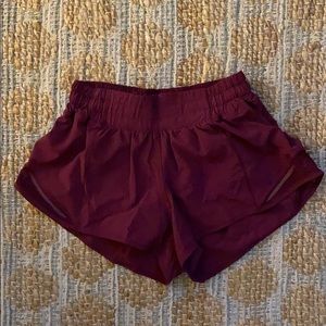 Lululemon 3” athletic shorts (Maroon/Plum) Size 2